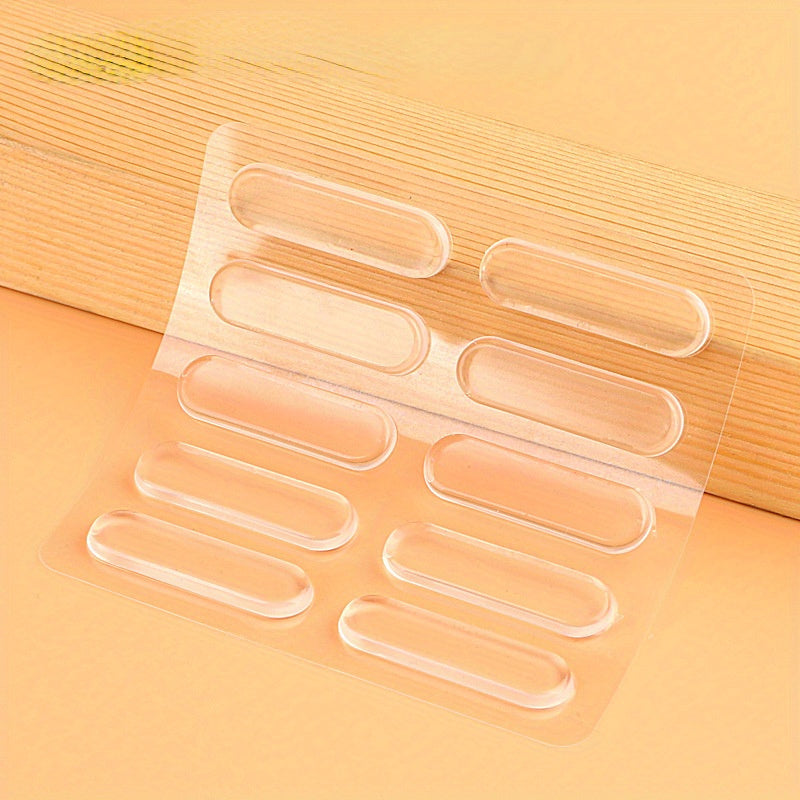 Clear Silicone Furniture Bumpers & Wall Protectors - Adhesive Door Edge Guards, Non-Slip Scratch-Resistant Floor Protectors for Cabinets, Tables, Chairs - Transparent Safety Bumpers for Home & Office Use, Scratch Prevention, Minimalist Design, Durable Pro