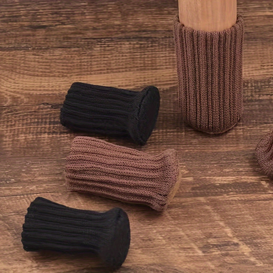 36pcs Fleece Cloth Chair Leg Socks - High Elastic Non Slip Floor Protectors, Knitted Furniture Pads, Fit Diameter, Furniture Caps Set for Table and Chair Legs