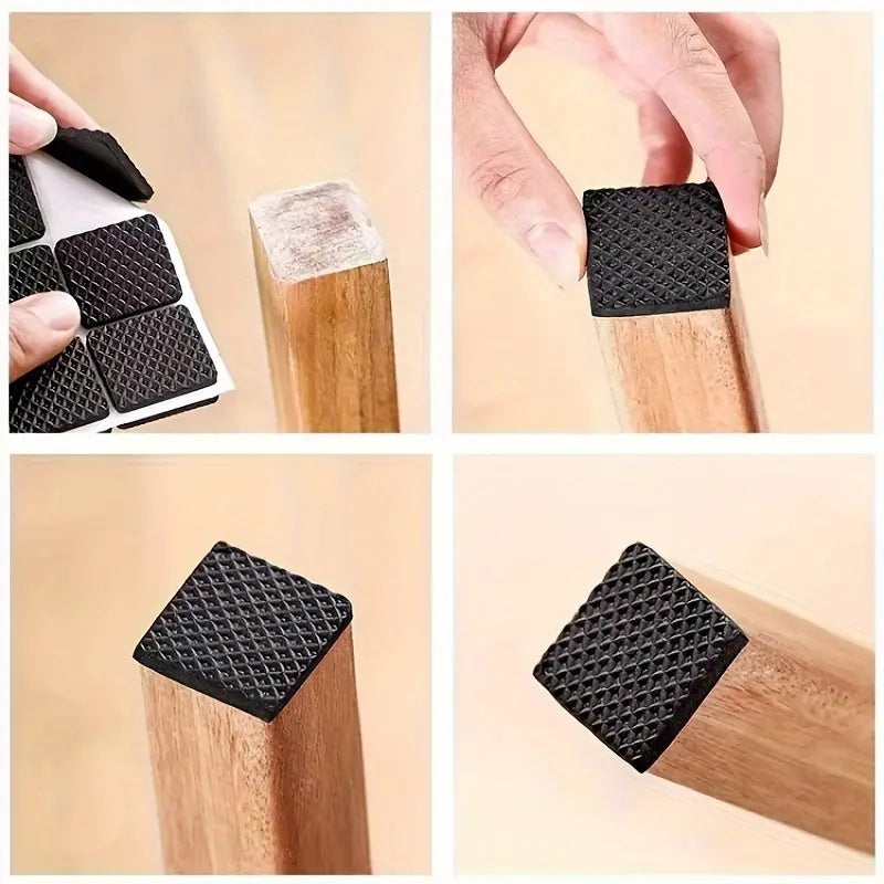 30 anti noise chair leg protectors, anti slip furniture mats, suitable for dining chairs and tables, durable materials, metal surface treatment, creating a quiet home environment
