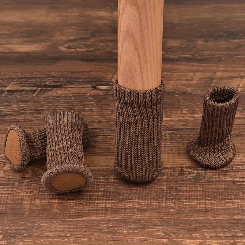 36pcs Fleece Cloth Chair Leg Socks - High Elastic Non Slip Floor Protectors, Knitted Furniture Pads, Fit Diameter, Furniture Caps Set for Table and Chair Legs