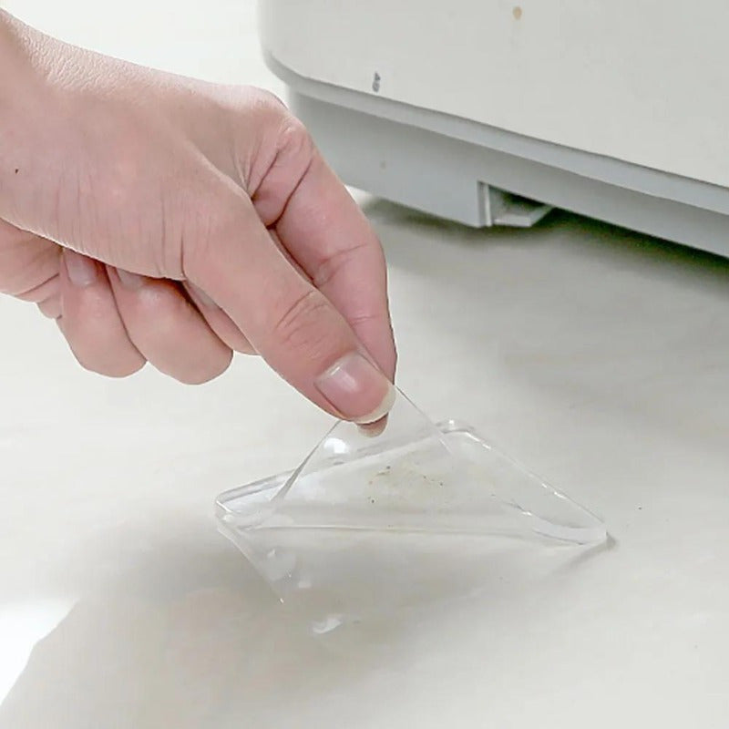 4pcs Heavy-Duty Furniture Pads - Non-Slip, Shock-Absorbing, Heat-Resistant up to 150°C\u002F302°F - Anti-Vibration Floor Protectors for Washing Machines, Sofas, Tables, Appliances - Clear Floor Pads for Hardwood, Tile, Carpet - Easy Installation, Furnitur