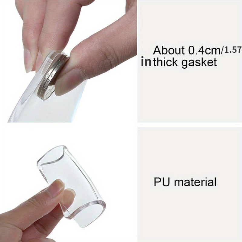 4pcs Heavy-Duty Furniture Pads - Non-Slip, Shock-Absorbing, Heat-Resistant up to 150°C\u002F302°F - Anti-Vibration Floor Protectors for Washing Machines, Sofas, Tables, Appliances - Clear Floor Pads for Hardwood, Tile, Carpet - Easy Installation, Furnitur