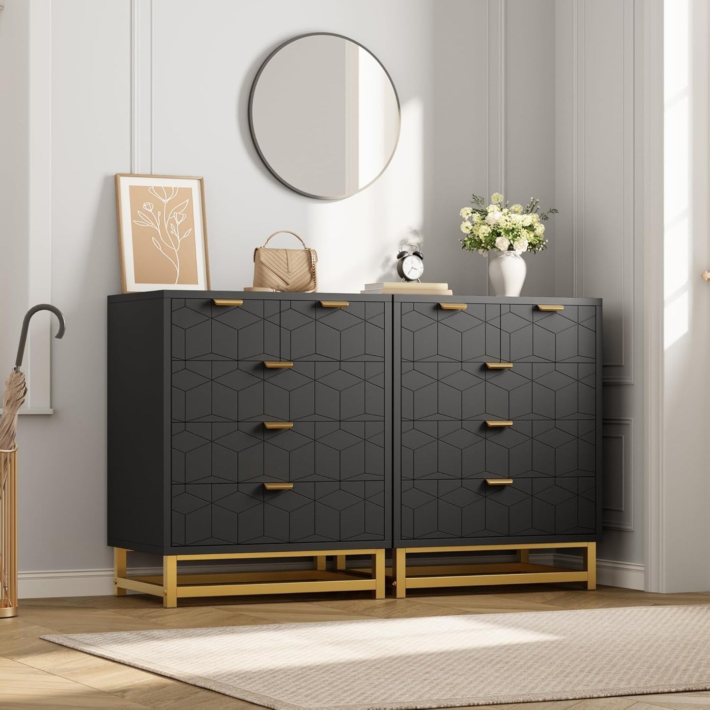 GAOMON Modern Dresser GAOMON Modern White 2-Drawer Dresser, Small Dressing Table, Bedroom Nightstand, Side Table for Living Room, Hallway, Entryway