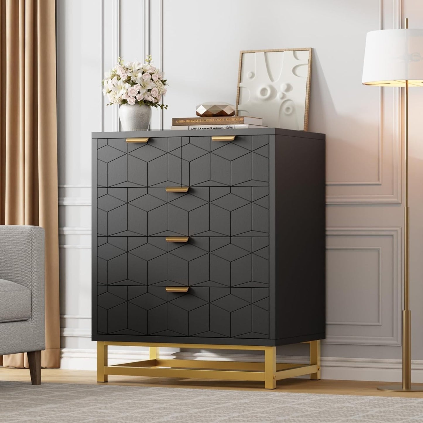 GAOMON Modern Dresser GAOMON Modern White 2-Drawer Dresser, Small Dressing Table, Bedroom Nightstand, Side Table for Living Room, Hallway, Entryway