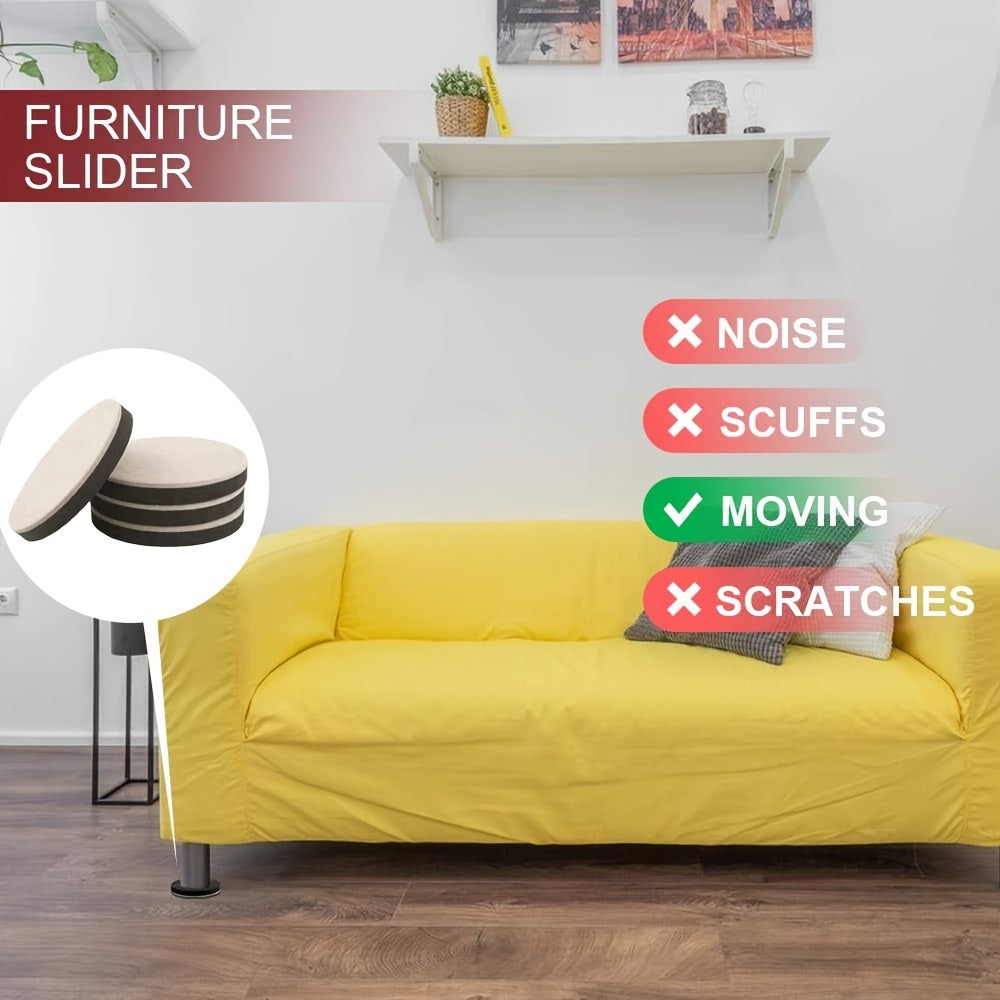 Yelanon Felt Furniture Sliders, 20pcs-3 1\u002F2\