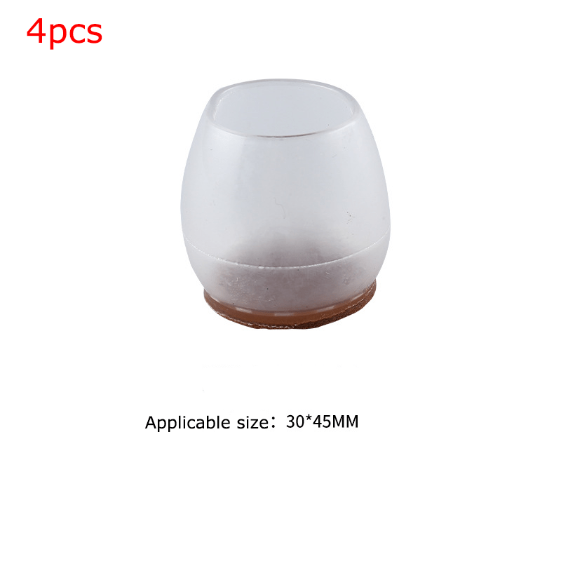 4pcs Soft Silicon Chair Leg Covers Felt Bottom Elastic Furniture Foot Protector Pads Anti-slip Table Legs Floor Protection Mat