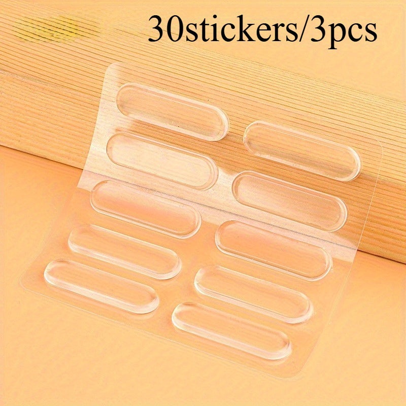 Clear Silicone Furniture Bumpers & Wall Protectors - Adhesive Door Edge Guards, Non-Slip Scratch-Resistant Floor Protectors for Cabinets, Tables, Chairs - Transparent Safety Bumpers for Home & Office Use, Scratch Prevention, Minimalist Design, Durable Pro