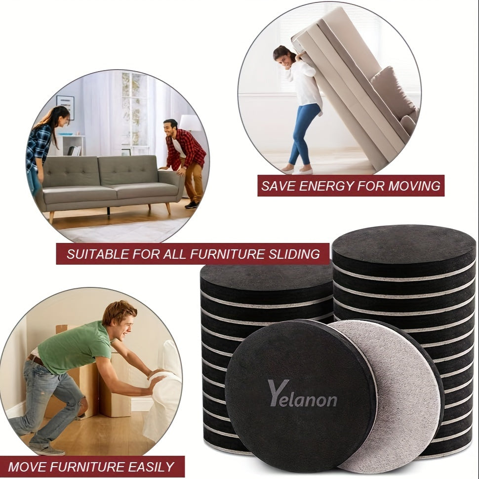 Yelanon Felt Furniture Sliders, 20pcs-3 1\u002F2\