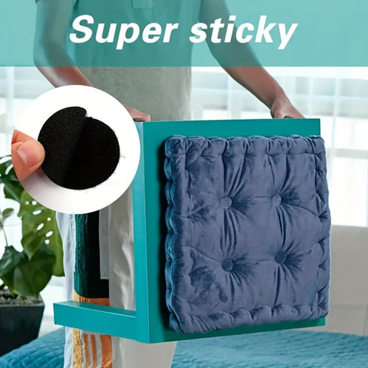 Heavy Duty Non-Slip Grip Pads - Strong Adhesive Dots, Removable No Residue Anti-Slip Stickers for Furniture, Carpets, Bed Sheets, Sofa Cushions - Fabric Tape for Moving, Home, Office, Warehouse - (Black\u002FWhite), Non Slip Furniture Grippers, Furniture