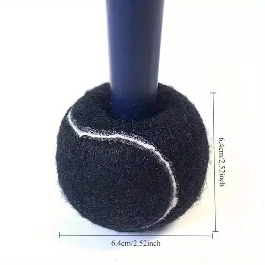 8pcs Tennis Ball Design Chair Leg Covers - Anti-Slip Wear-Resistant Plastic Furniture Leveling Slides, Cross-Cut Grip for Hardwood Floor Protection, Fit for Dining Chairs (Black & Grey), Noise Reduction Pads, Textured Surface, Longlasting Protection, Hous