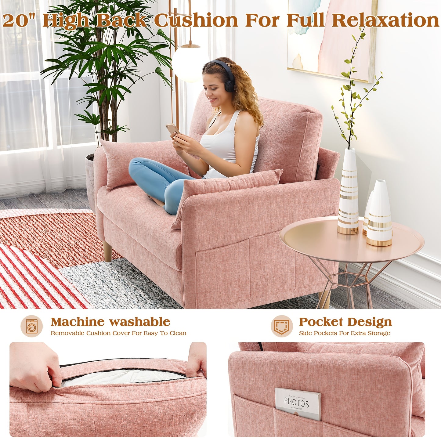 Loveseat Sofa, 47\
